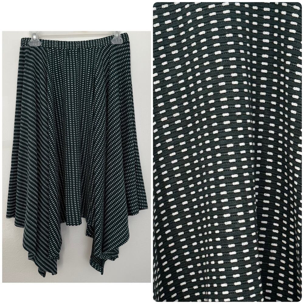 Sunday in Brooklyn Asymmetrical Hemline Skirt with Geometric Print.